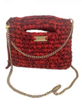 JMH Rich Red and Burgundy yarn tote