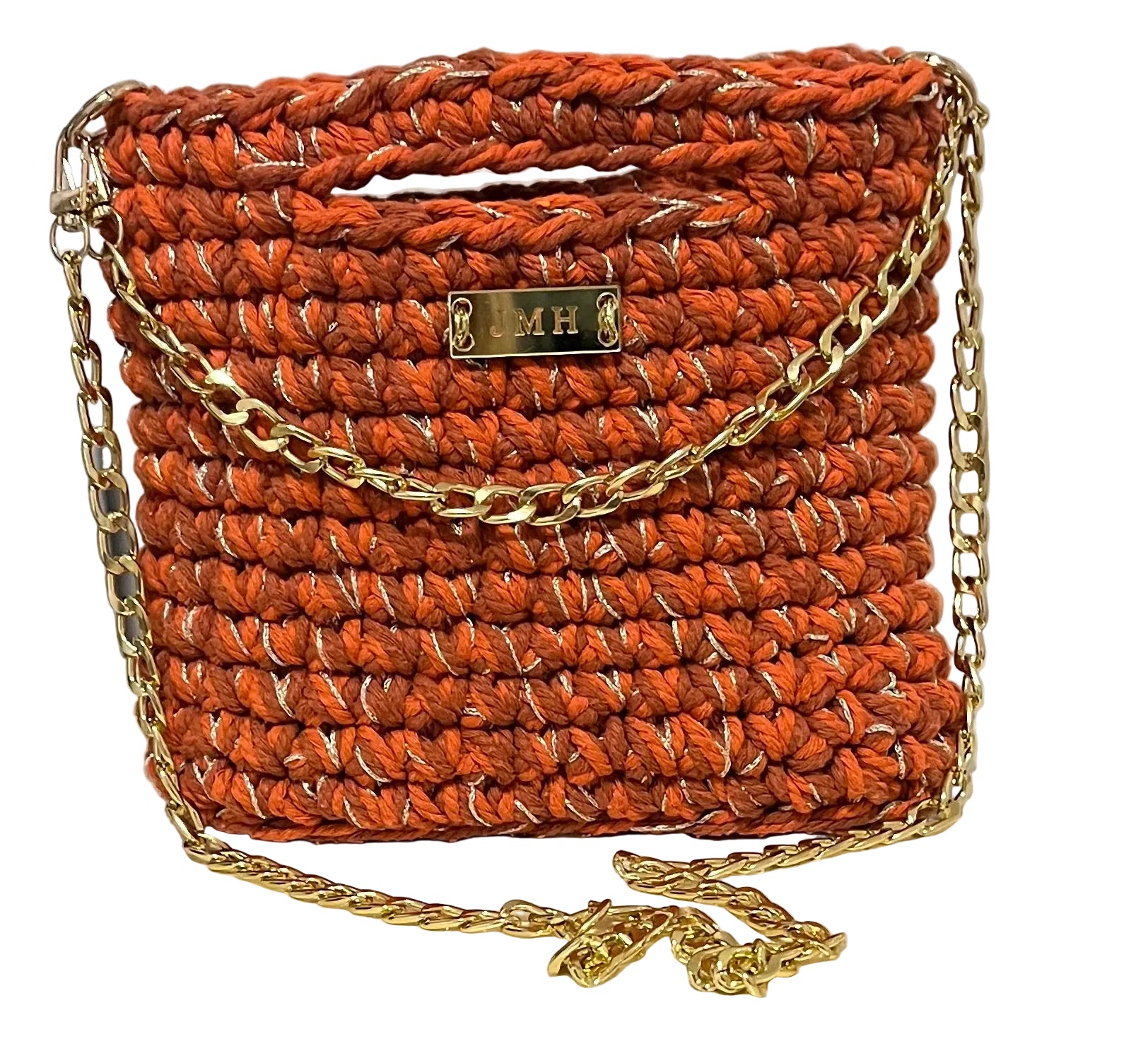 Macrame Orange / Gold Fleck